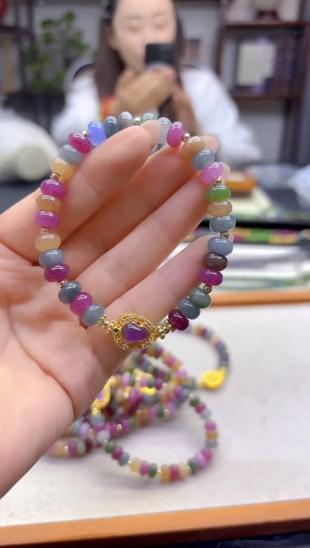 14K金镶嵌手链碧玺DIY款S964