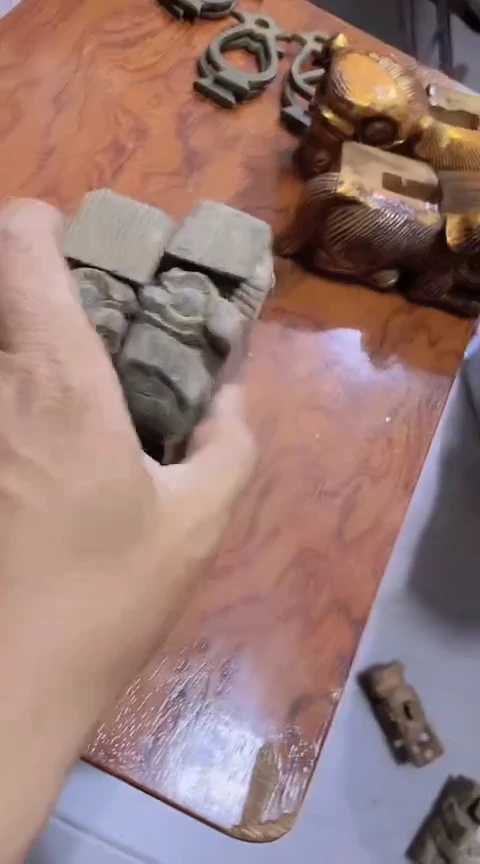 【闪购商品】香榧木一对孤品木雕60