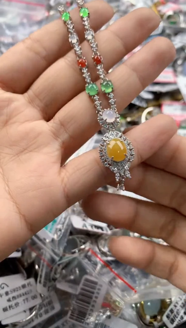 银S925镶嵌戒指翡翠888----5
