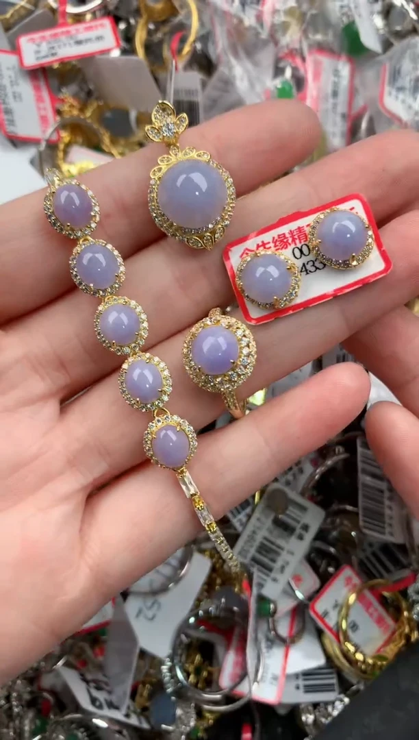 银S925镶嵌戒指翡翠999            4