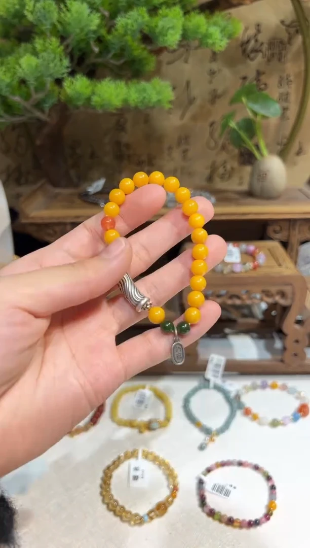 手串琥珀未镶嵌手饰@@