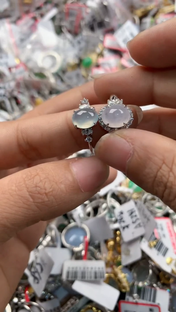 银S925镶嵌戒指翡翠12                 3