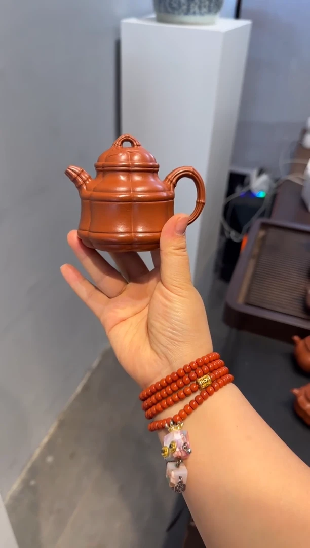 茶壶紫砂海棠竹鼎