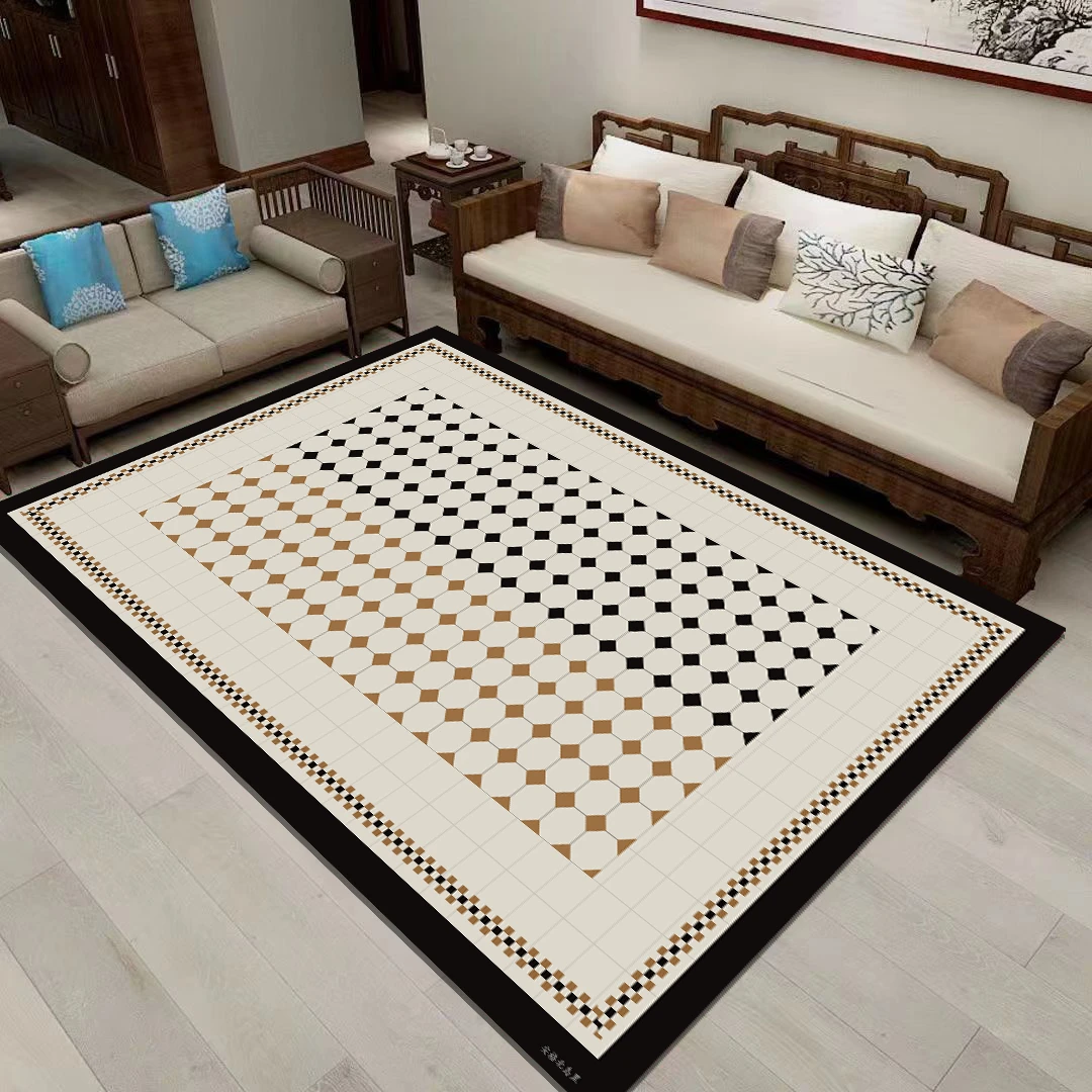 【硅藻泥】安格北岛黑 客厅满铺防滑吸水耐脏免洗裁剪简约入户地毯