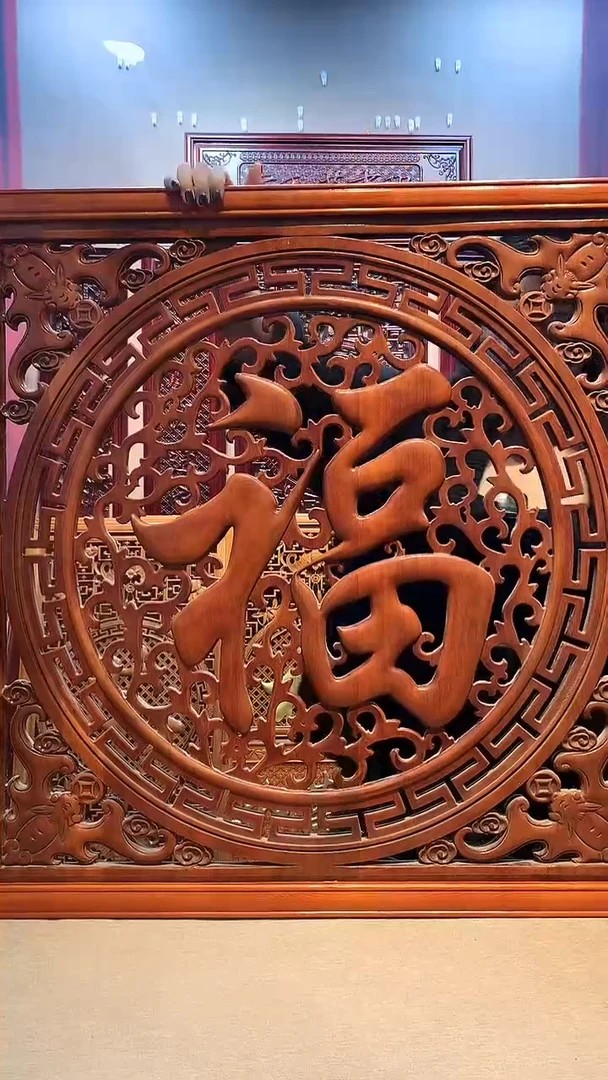 香樟木木雕款香樟木80*80公分五福临门