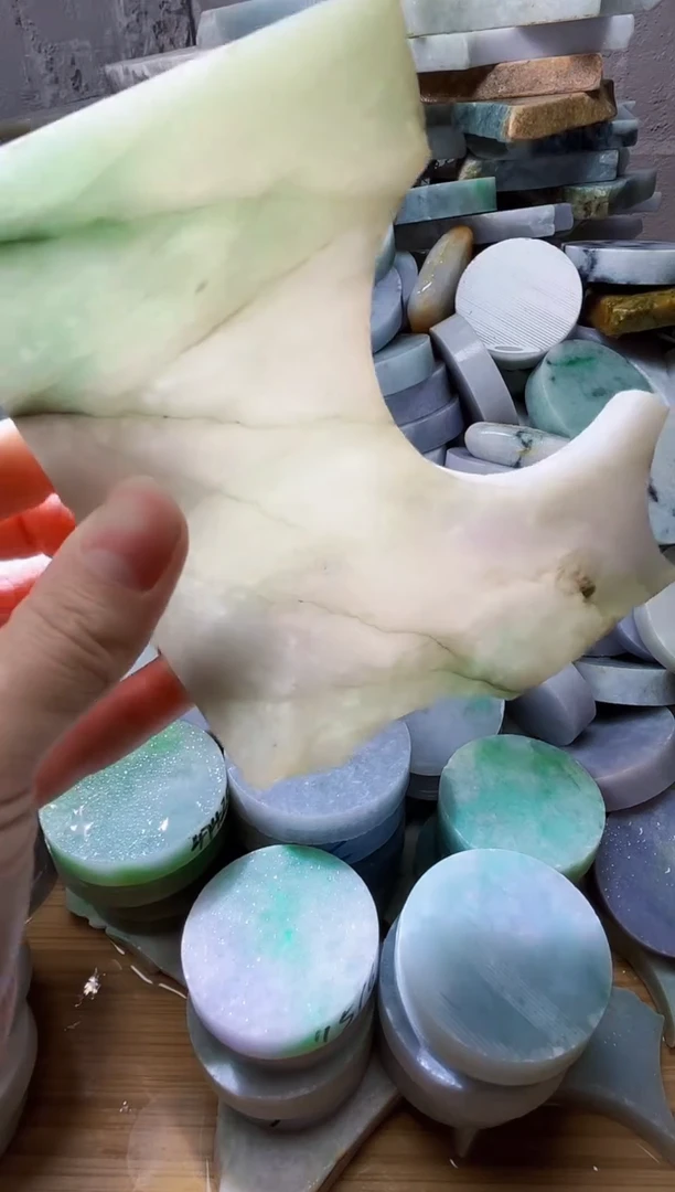 裸石翡翠天然翡翠A货古 南 048