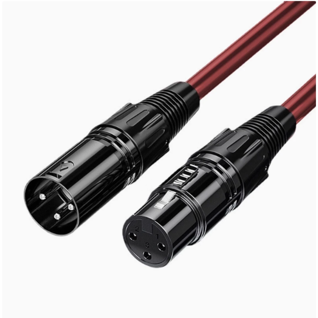 卡农公母线莲花线卡侬母转公转莲花效果器功放连接线调音台音频线