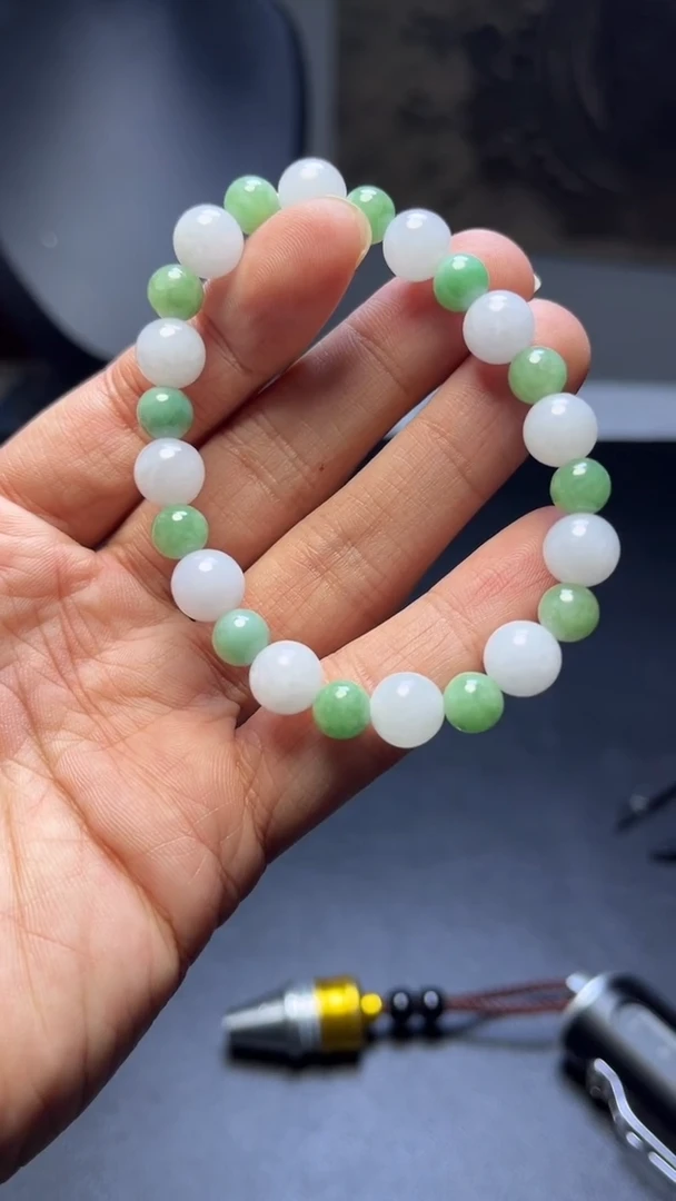 未镶嵌手链翡翠珠串