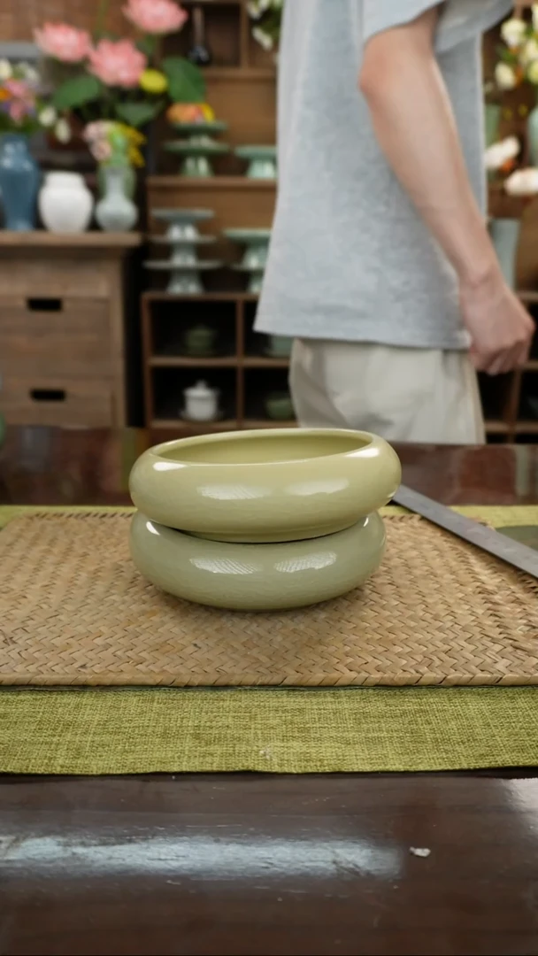 陶瓷一件包邮黄色香炉两个次品15cm