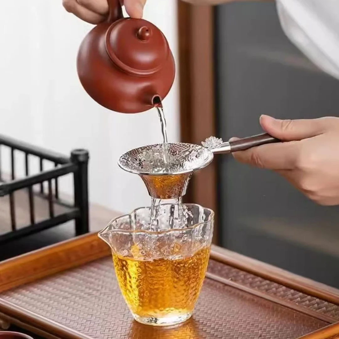 镀银茶漏—家用创意加厚日式茶道防烫耐热分茶B539纯手工过滤