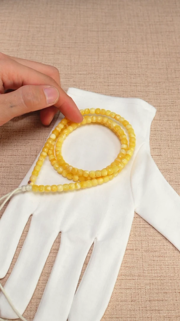 【闪购商品】蜜蜡手链未镶嵌1959/紫金无相108