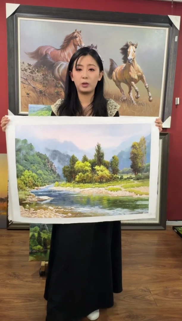 油画【118号】约50*70cm丨朝鲜原创纯手绘孤品油画丨顺丰包邮