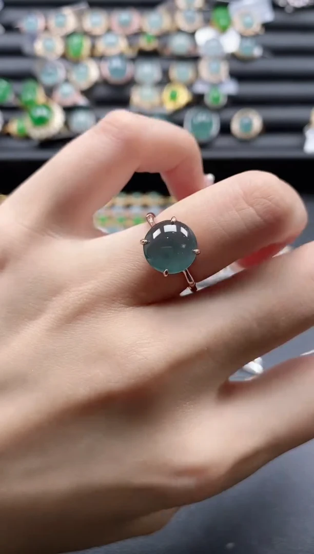 【闪购商品】翡翠戒指银S925镶嵌51511