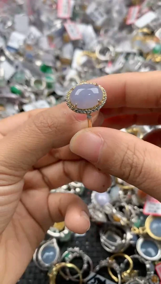 银S925镶嵌戒指翡翠111----5