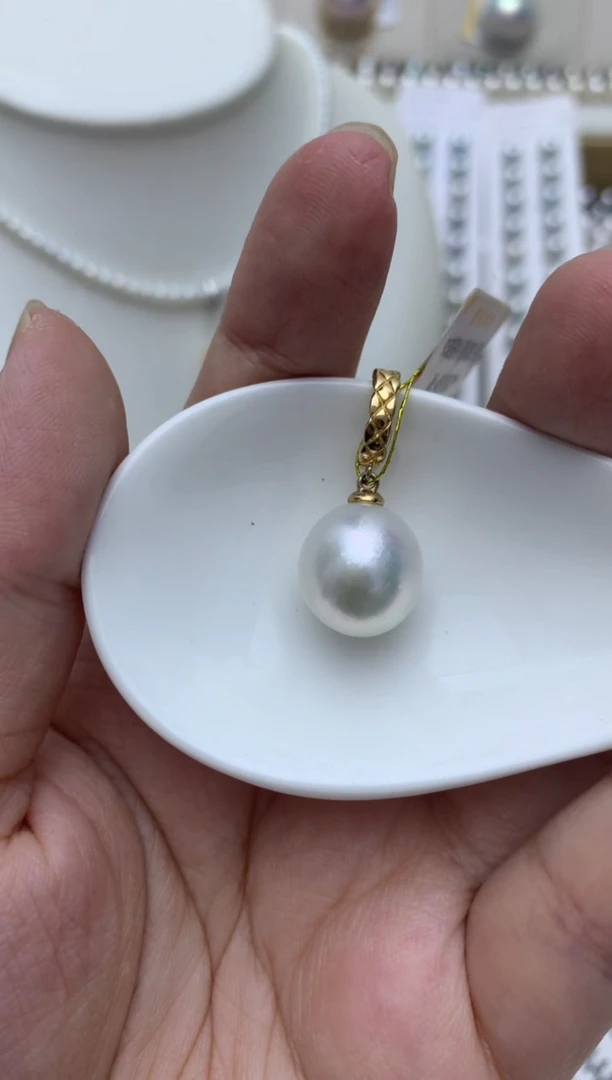 颈饰银S925镶嵌海水珍珠e54