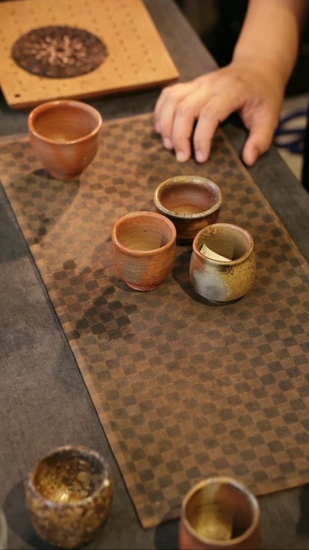 王*备前烧3只陶杯