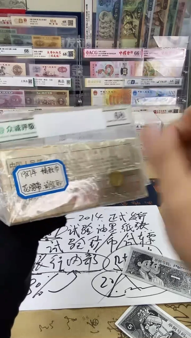 【01早期粉腰带刀】精致币1987（拍九发十）