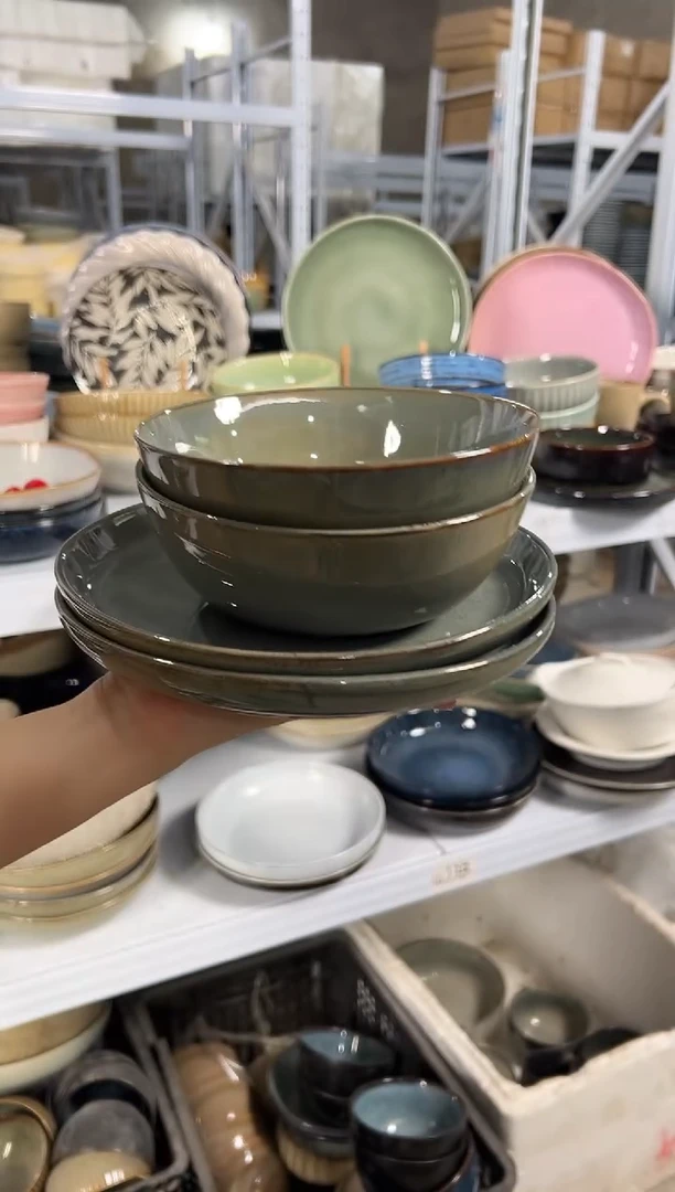 陶瓷外贸尾货瑕疵满20包邮X2小盘2面碗