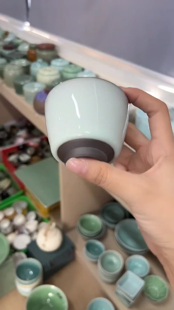 龙泉云间青瓷小米茶器