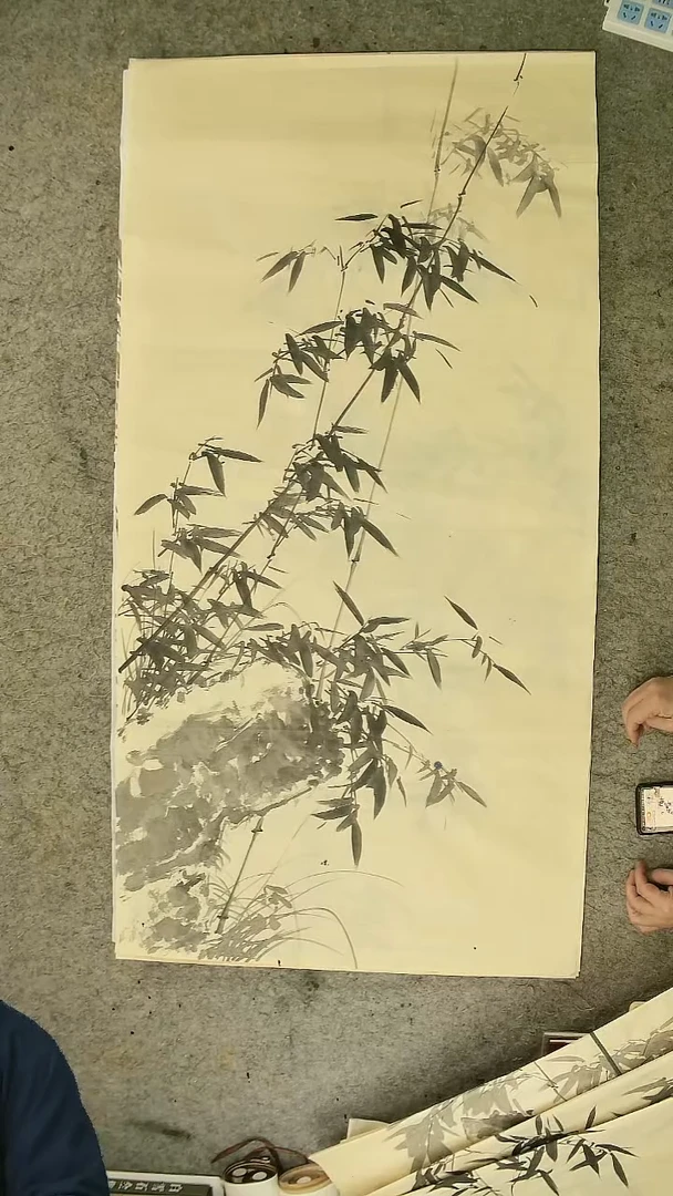 国画四尺整张  墨竹  69*138cm