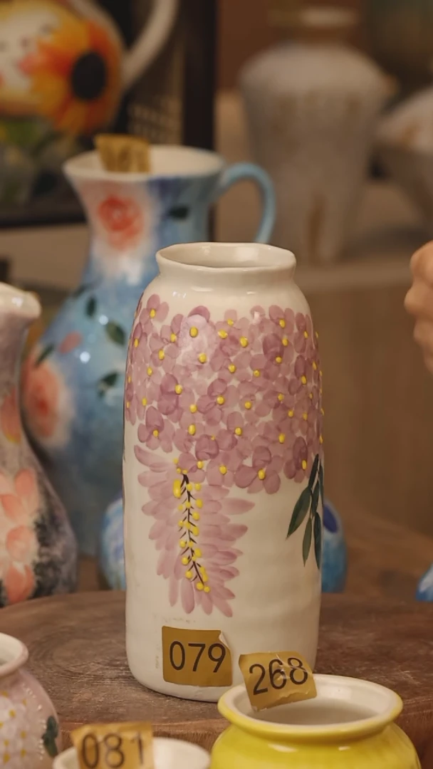 陶瓷079景德镇设计师手作花器摆件侘寂风