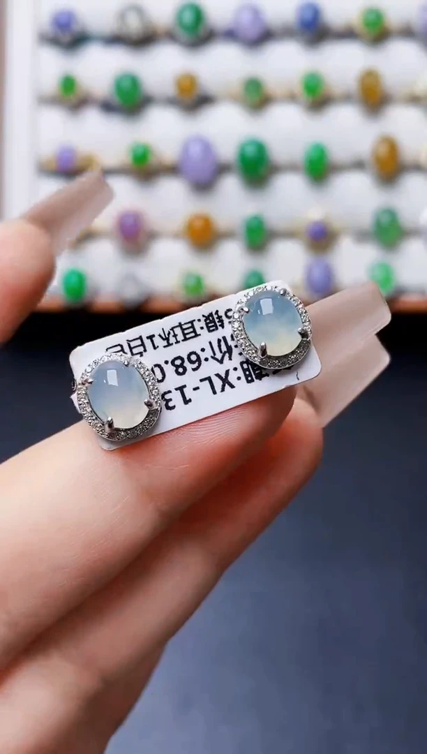 银S925镶嵌戒指翡翠5218
