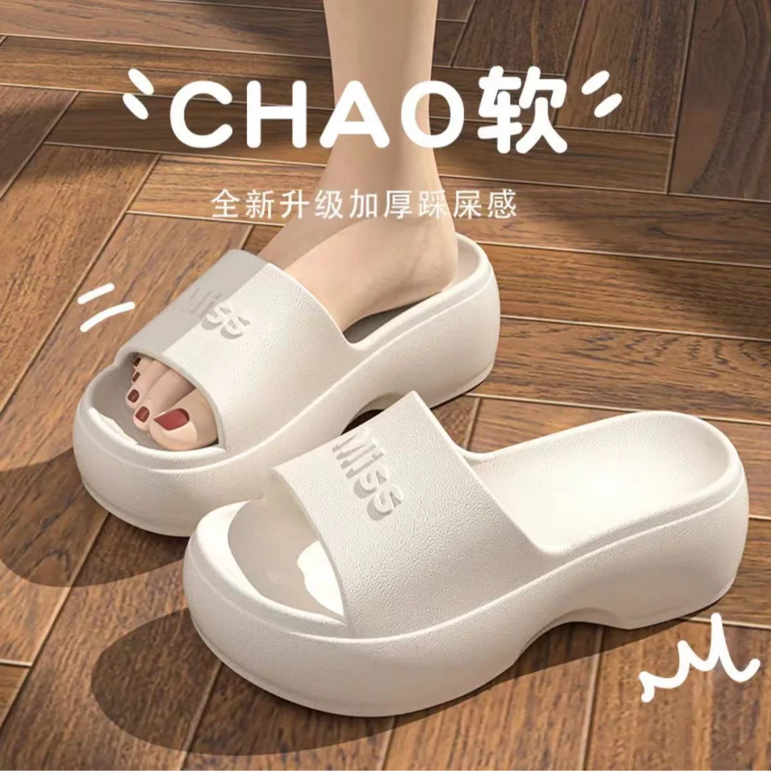 时尚休闲增高凉拖鞋女士款2025新款爆款高跟厚底拖鞋女鞋夏天外穿