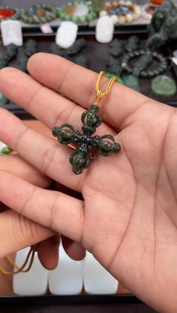 手链未镶嵌和田玉 多样性发一件十字金刚杵