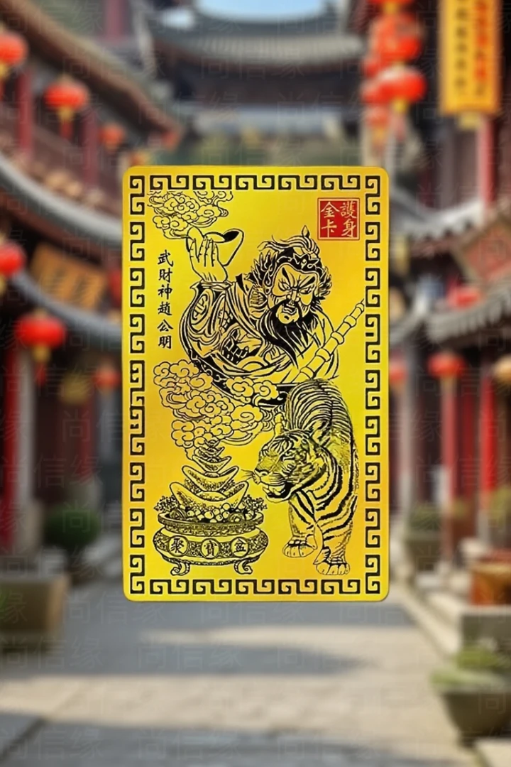 【师傅推荐】2025乙巳青蛇年赵公明金卡赵公明手机卡随身金卡      