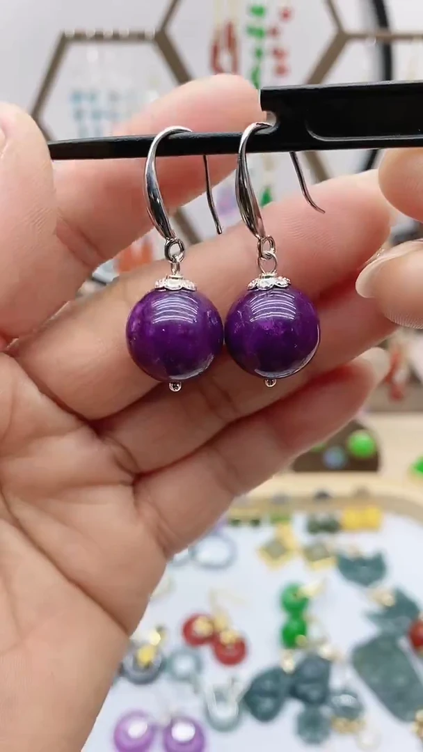 未镶嵌苏纪石（舒俱来）耳饰632