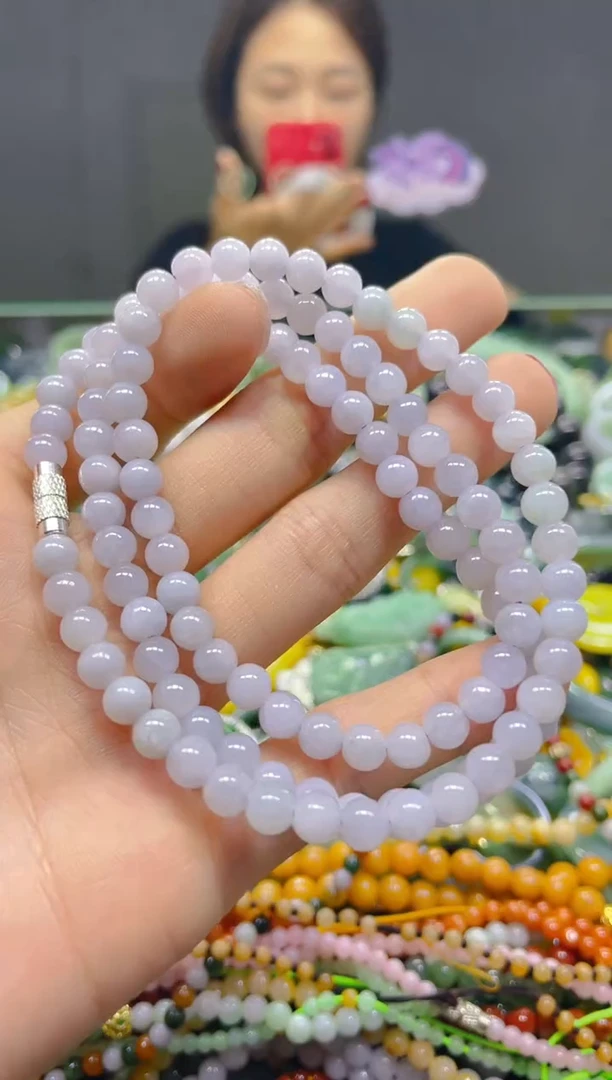 颈饰未镶嵌翡翠5MM/U/翡翠A货，一件也是批发价