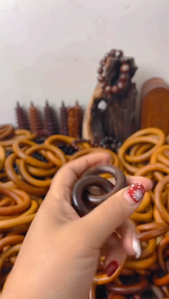 【闪购商品】枣木木雕乾坤圈微瑕25圈口一物一拍