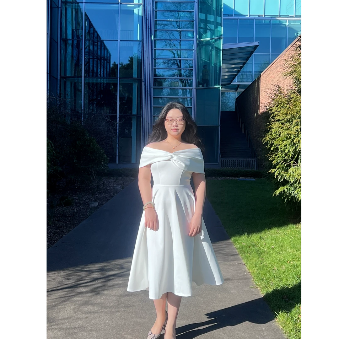 初恋白月光感小白裙！一字肩美版显白显身材遮胳膊肉肉微胖