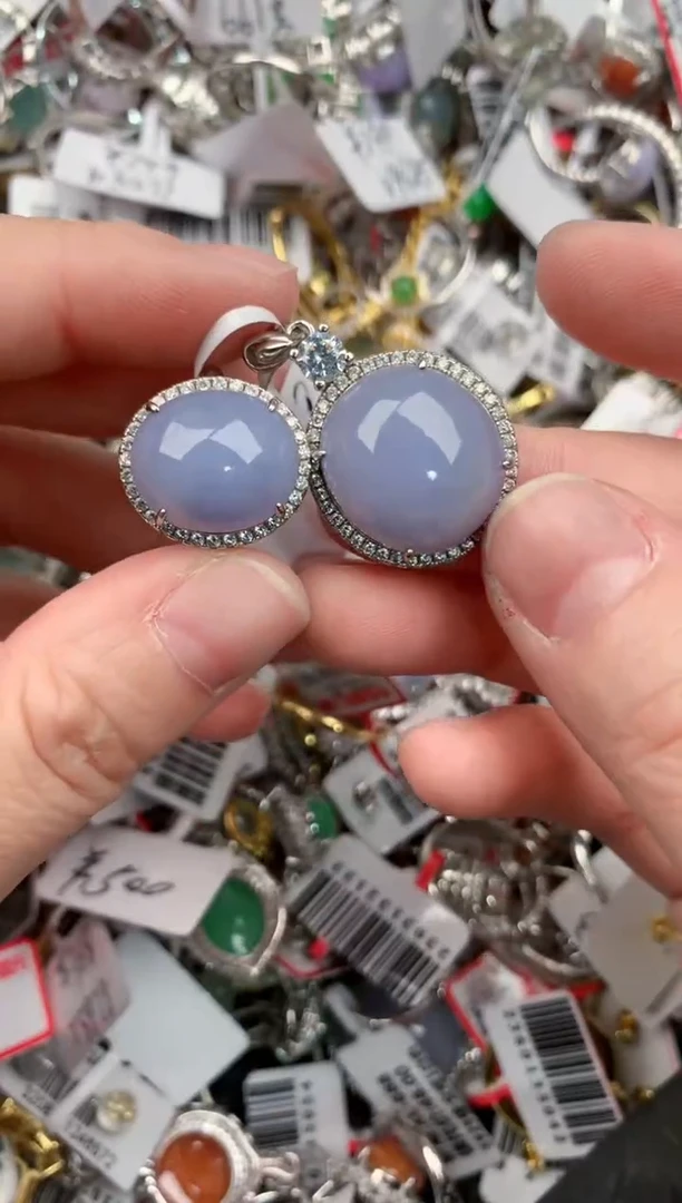 银S925镶嵌戒指翡翠222        4