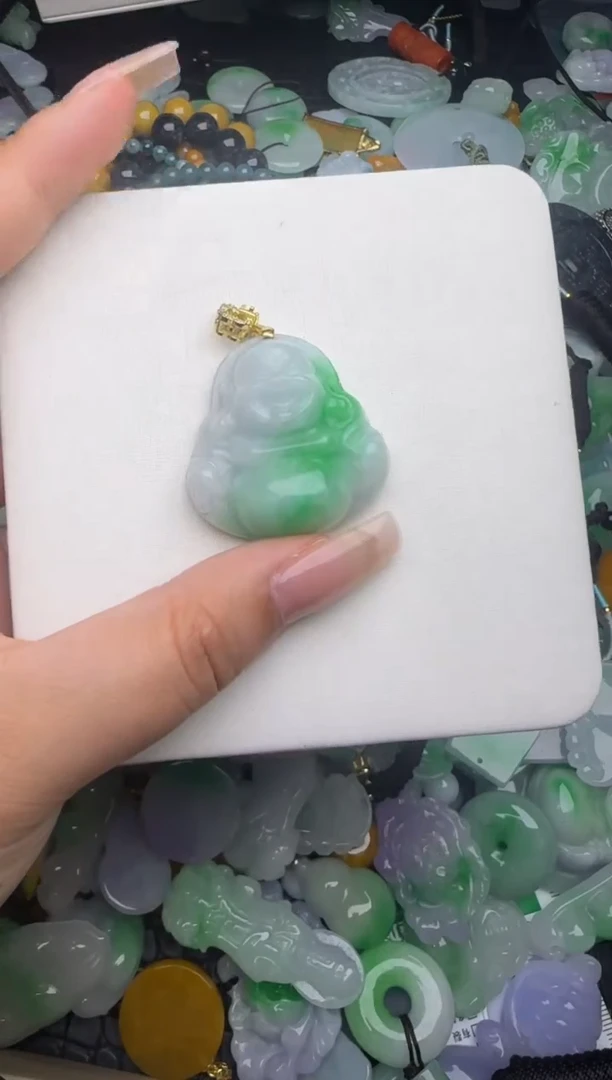 翡翠未镶嵌颈饰天然缅甸翡翠吊坠
