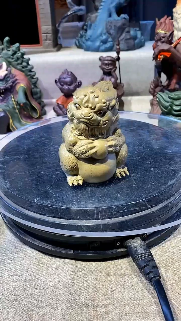 泥塑瑞**琴紫砂茶宠辰龙抱珠