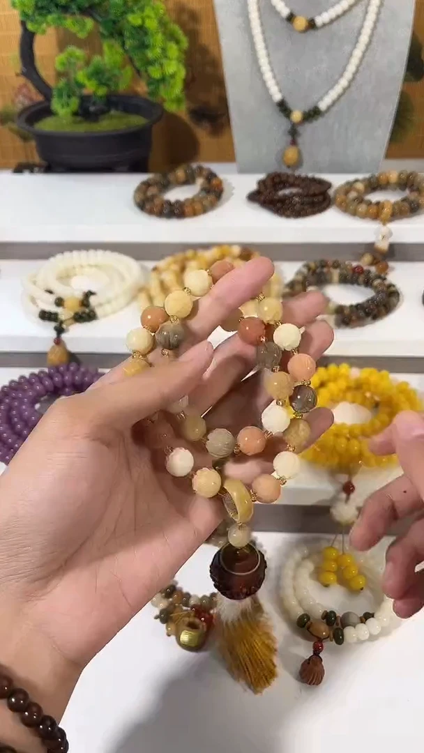手串菩提根/象牙果卡12有米花双圈