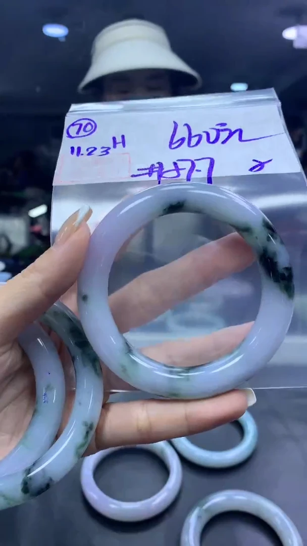 未镶嵌定制翡翠70手镯57.7纹+660元+拍一发一