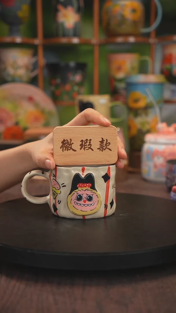 紫砂油画釉下彩手绘微瑕