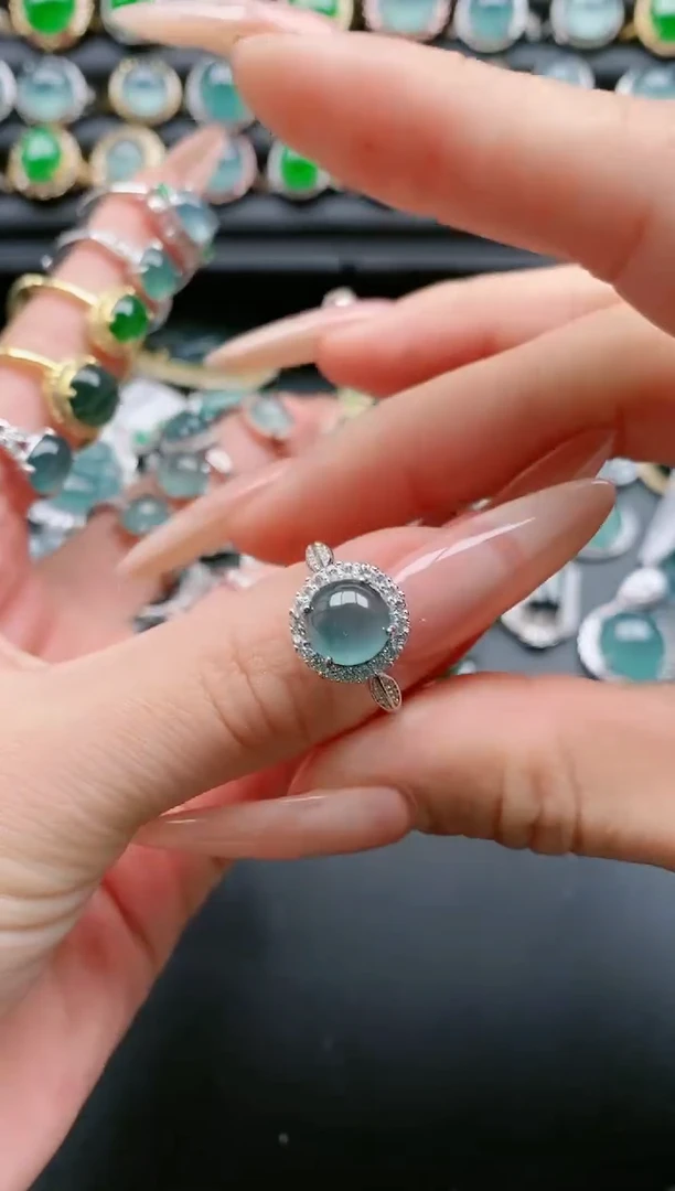 【闪购商品】翡翠戒指银S925镶嵌111111