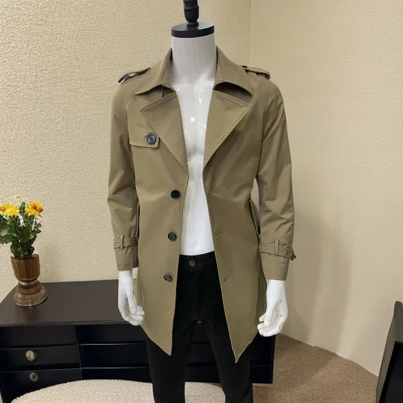 商务春秋长款外套上衣风衣帅气