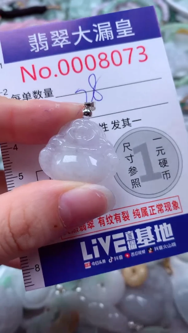 吊坠(不含链)未镶嵌翡翠8073