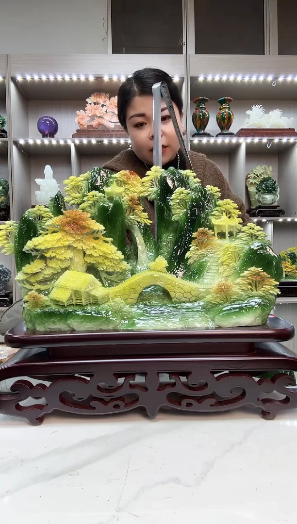 石材天然石材家居摆件办公室客厅玄关高档摆件