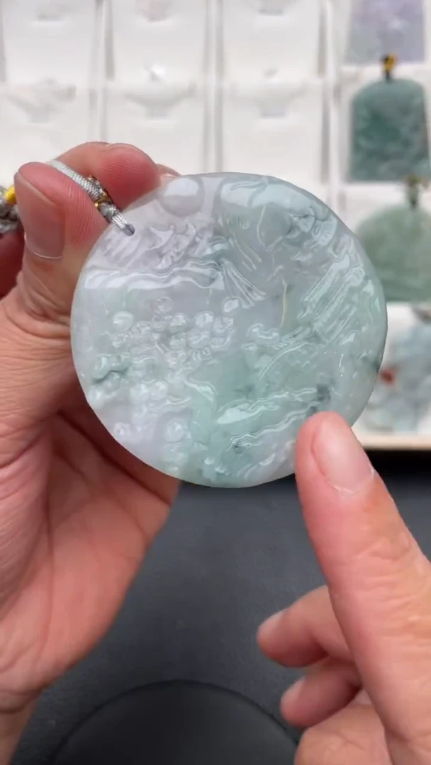 颈饰未镶嵌翡翠天然缅甸翡翠A货447