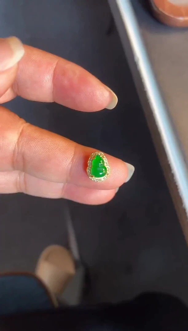 吊坠(不含链)银S925镶嵌翡翠1