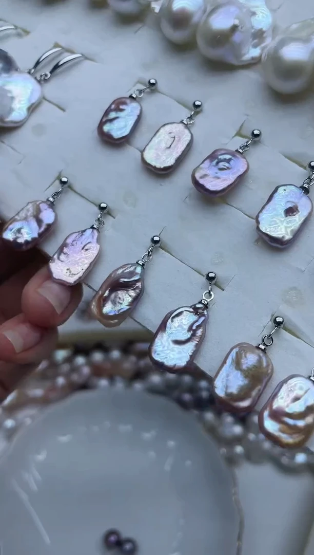 未镶嵌淡水珍珠耳饰耳环多样性发其一