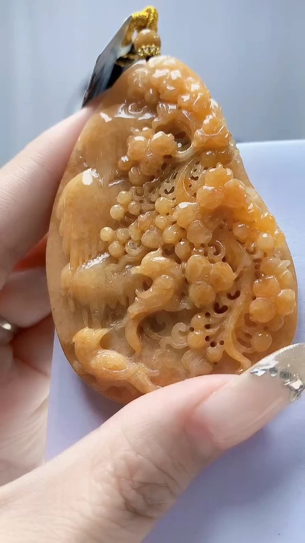 未镶嵌定制翡翠5159DD-毛货挂件58