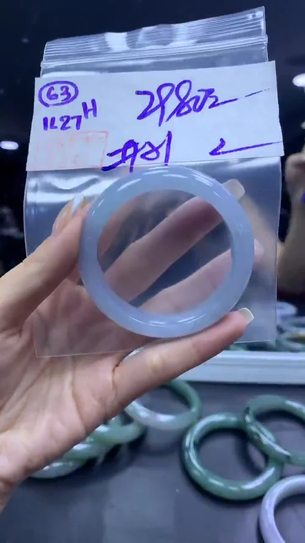 未镶嵌定制翡翠63手镯51纹+2980元+拍一发一