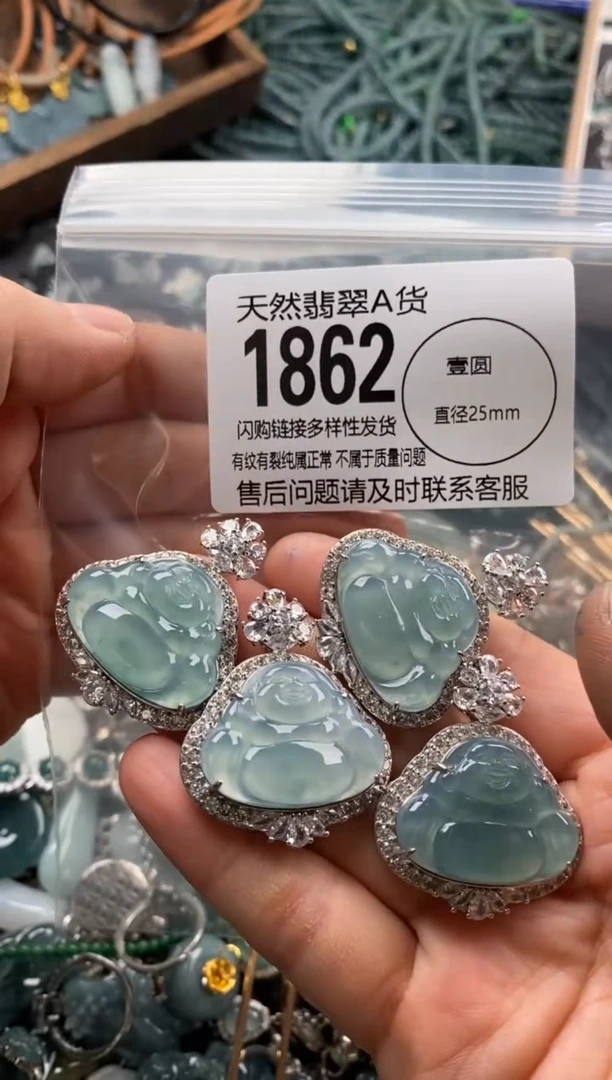 【闪购商品】翡翠颈饰未镶嵌多样性发其一1862
