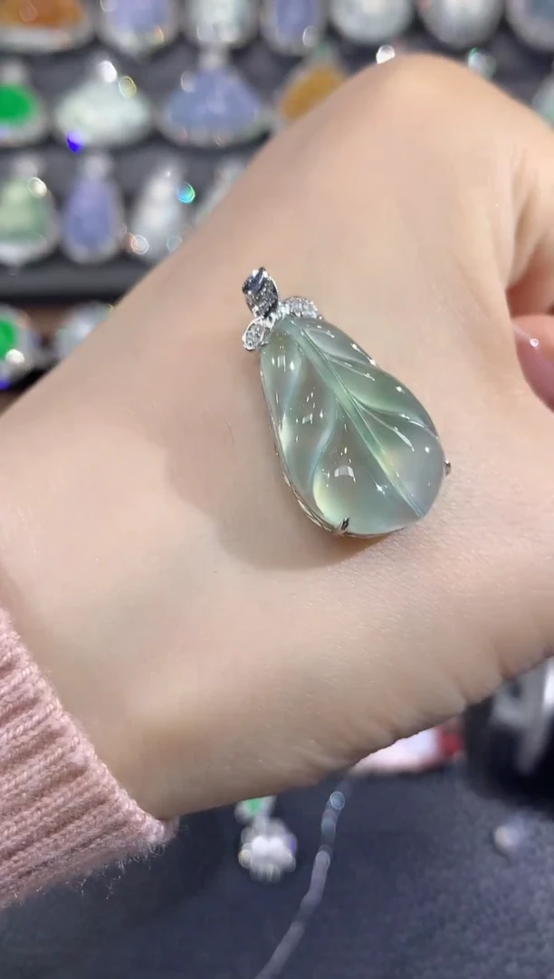 项链18K金镶嵌翡翠C36翡翠